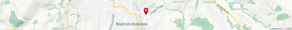 Map representation of the location for Vinzenz Apotheke in 4910 Ried im Innkreis